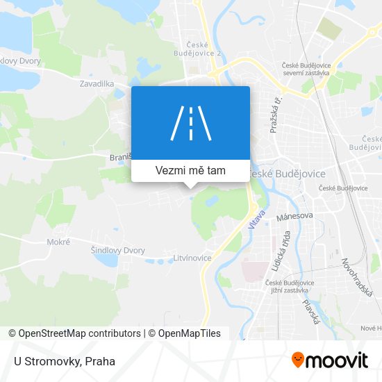 U Stromovky mapa