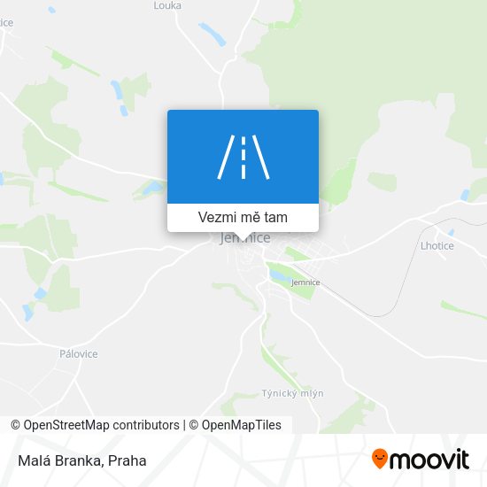 Malá Branka mapa