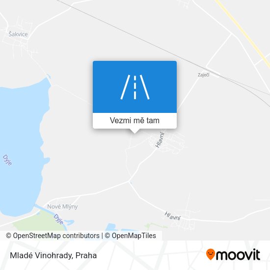 Mladé Vinohrady mapa