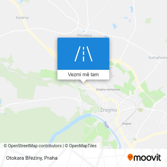 Otokara Březiny mapa