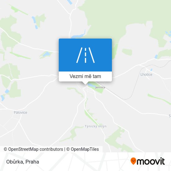 Obůrka mapa