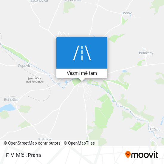 F. V. Míči mapa