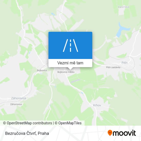 Bezručova Čtvrť mapa
