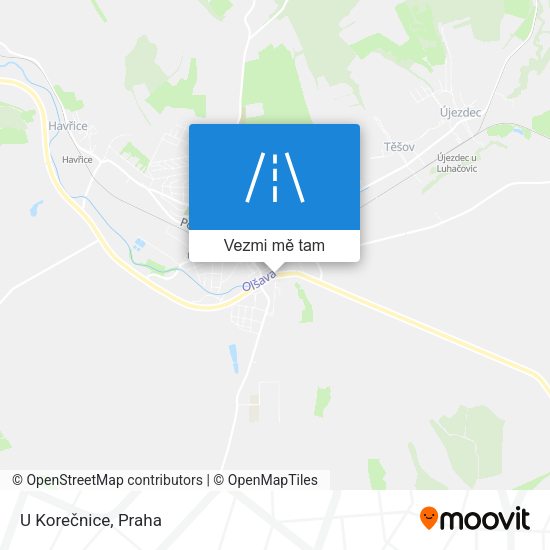 U Korečnice mapa