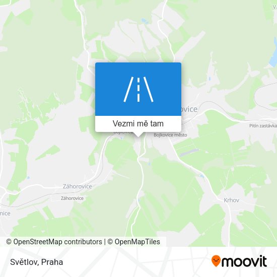 Světlov mapa