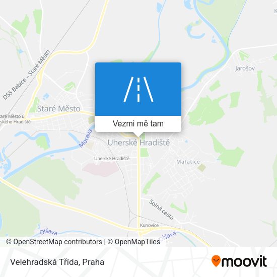 Velehradská Třída mapa