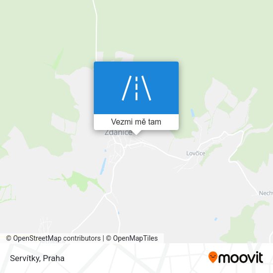 Servítky mapa