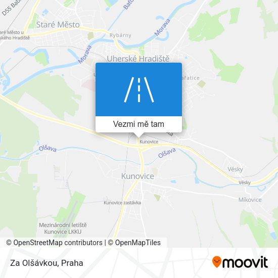 Za Olšávkou mapa
