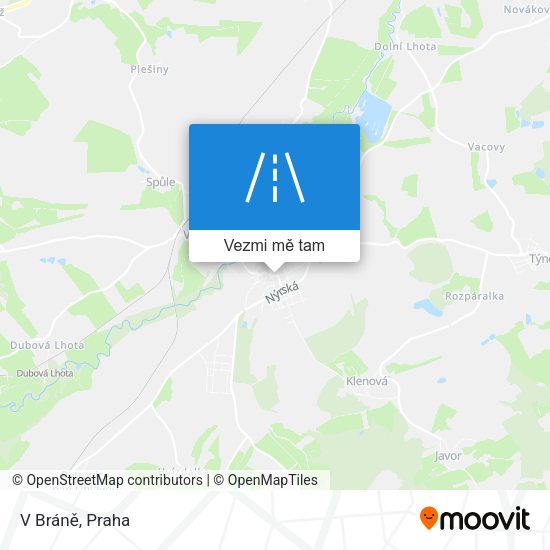 V Bráně mapa