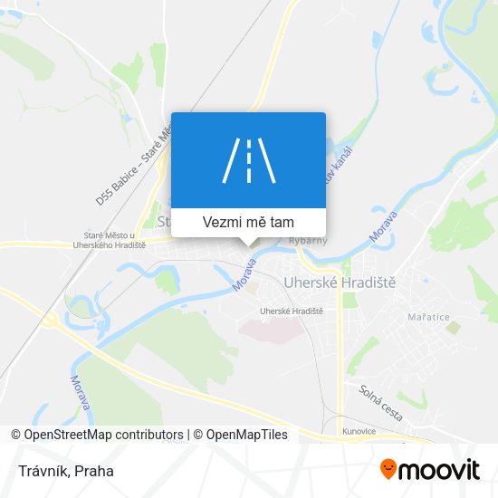 Trávník mapa