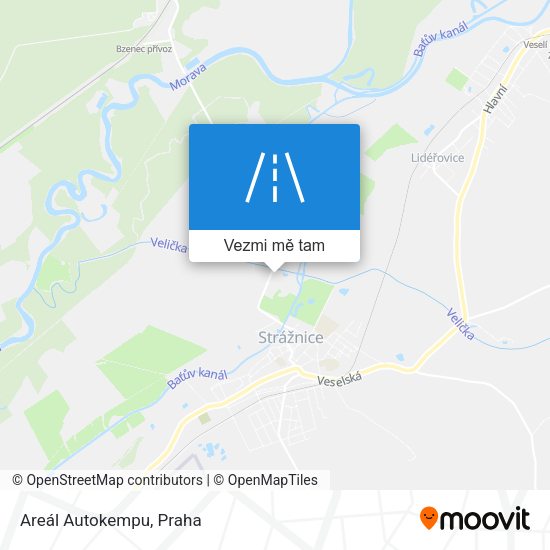 Areál Autokempu mapa