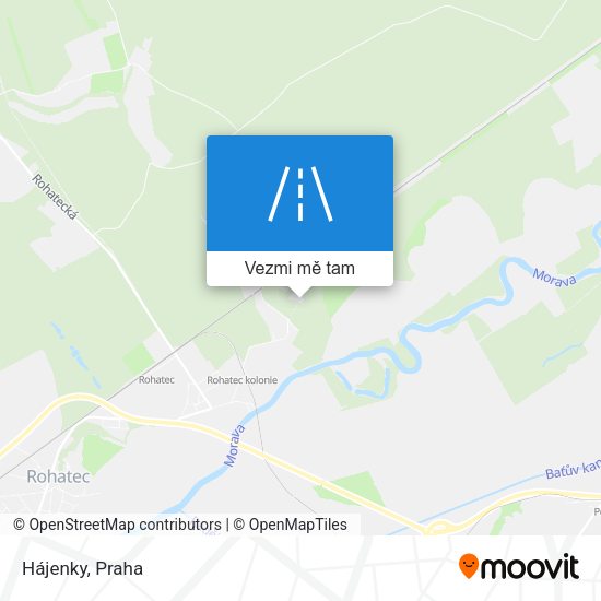 Hájenky mapa
