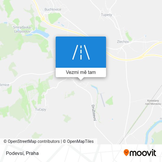 Podevsí mapa