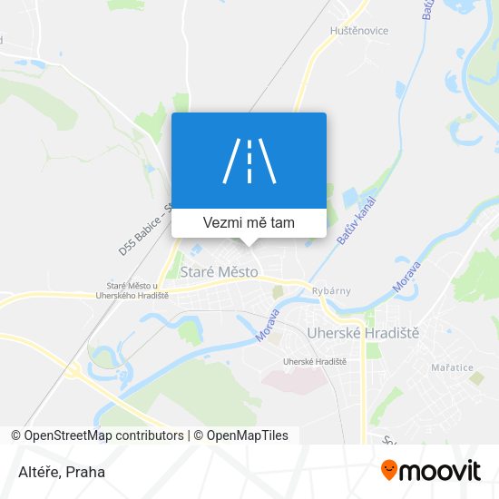 Altéře mapa