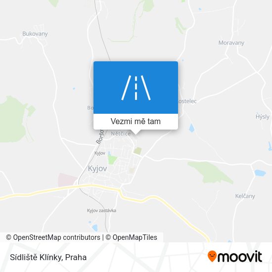 Sídliště Klínky mapa