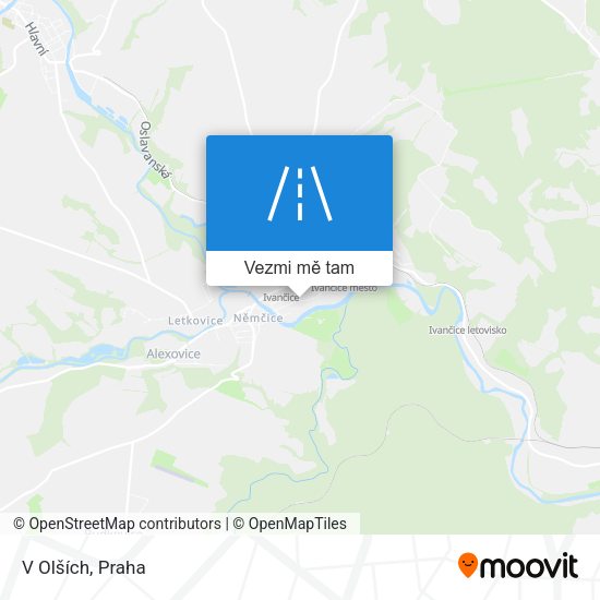 V Olších mapa