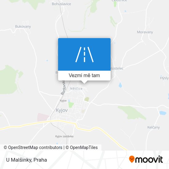 U Malšinky mapa