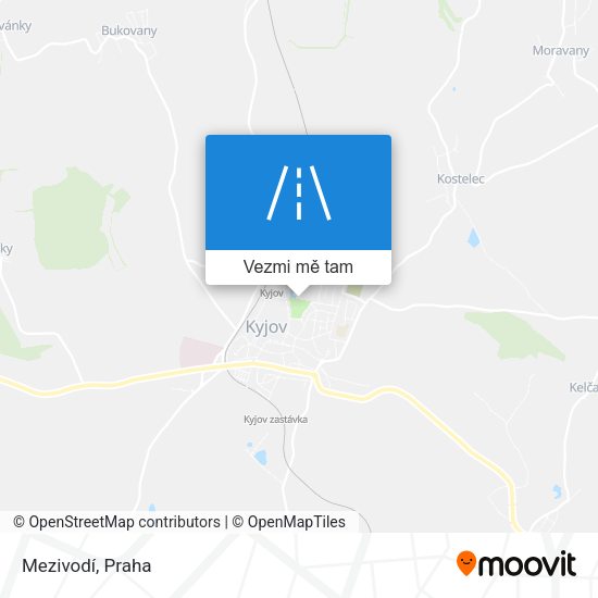 Mezivodí mapa