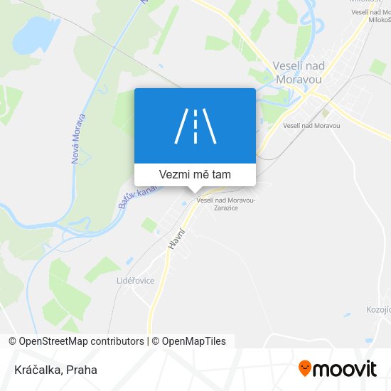 Kráčalka mapa
