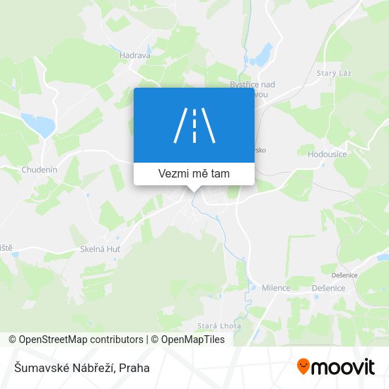 Šumavské Nábřeží mapa