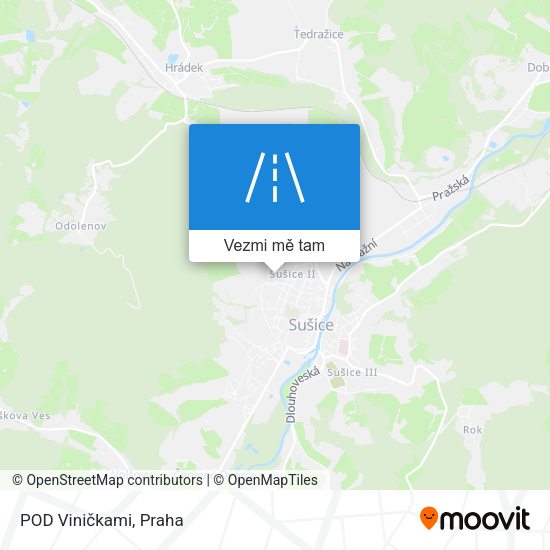 POD Viničkami mapa