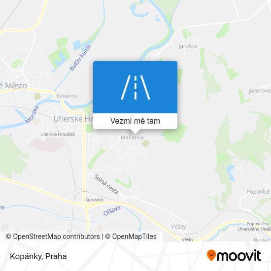 Kopánky mapa