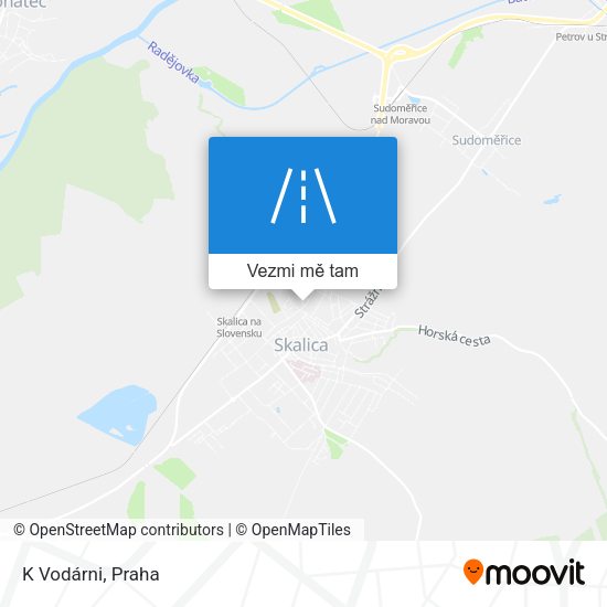K Vodárni mapa