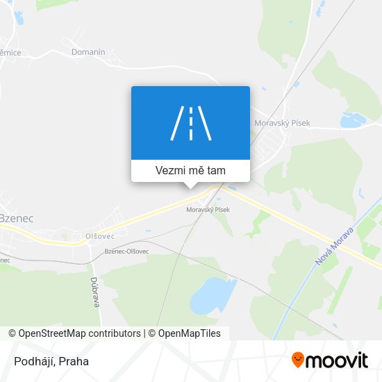 Podhájí mapa