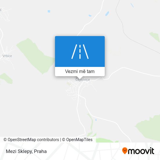 Mezi Sklepy mapa