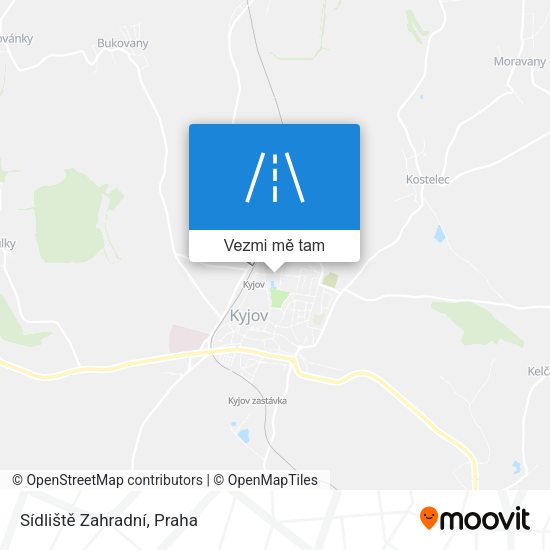 Sídliště Zahradní mapa