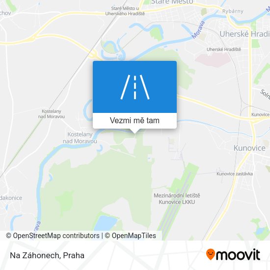 Na Záhonech mapa