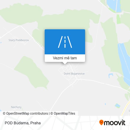 POD Búdama mapa