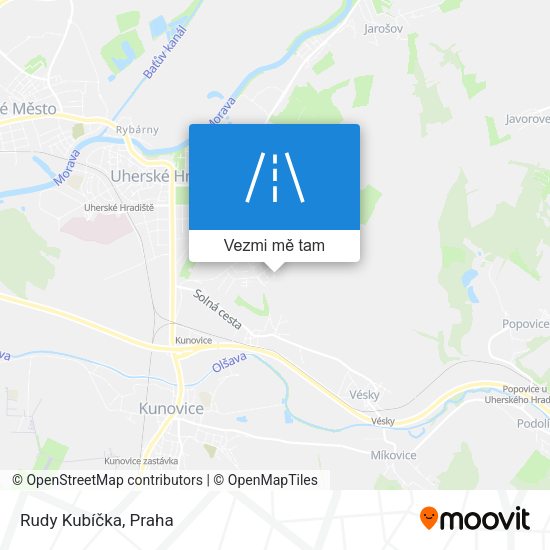 Rudy Kubíčka mapa