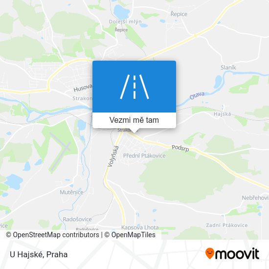 U Hajské mapa