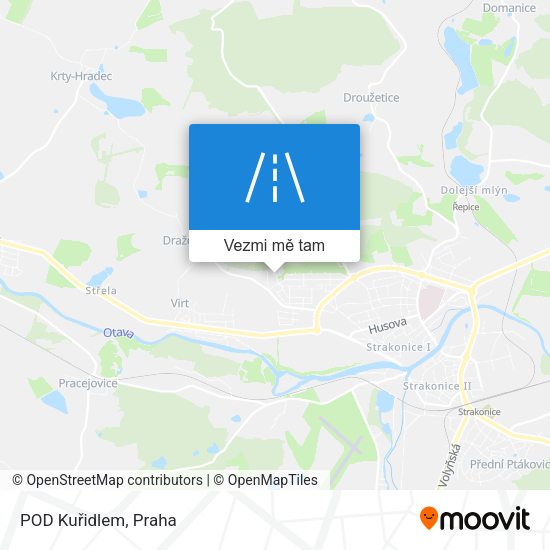 POD Kuřidlem mapa
