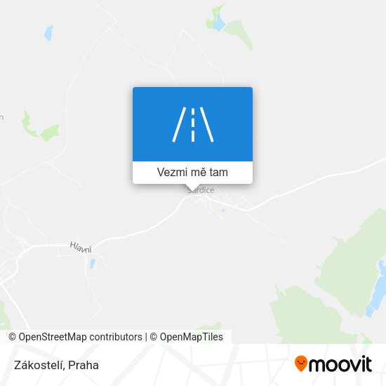 Zákostelí mapa