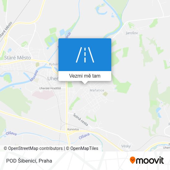 POD Šibenicí mapa