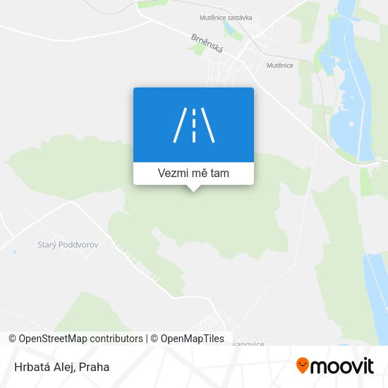 Hrbatá Alej mapa