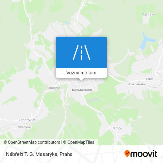 Nábřeží T. G. Masaryka mapa