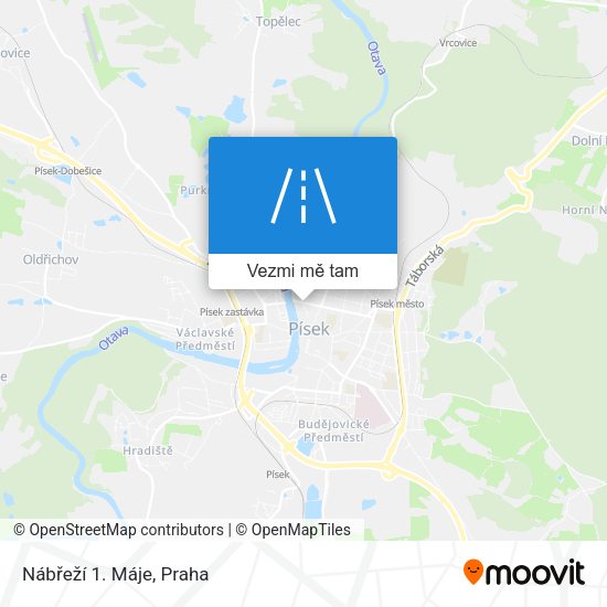 Nábřeží 1. Máje mapa