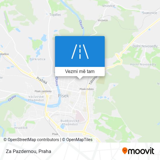 Za Pazdernou mapa
