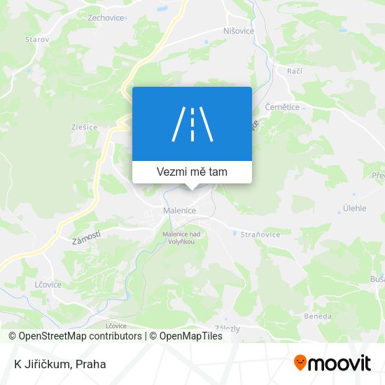 K Jiřičkum mapa