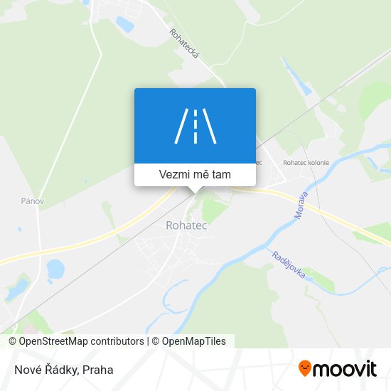 Nové Řádky mapa