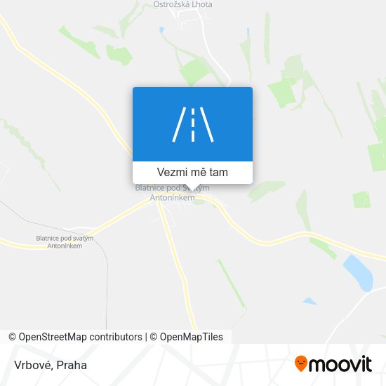 Vrbové mapa