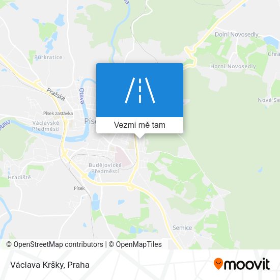 Václava Kršky mapa