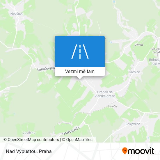 Nad Výpustou mapa