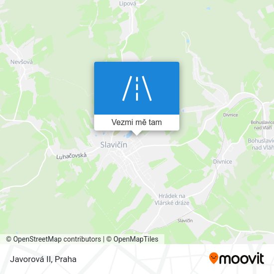 Javorová II mapa