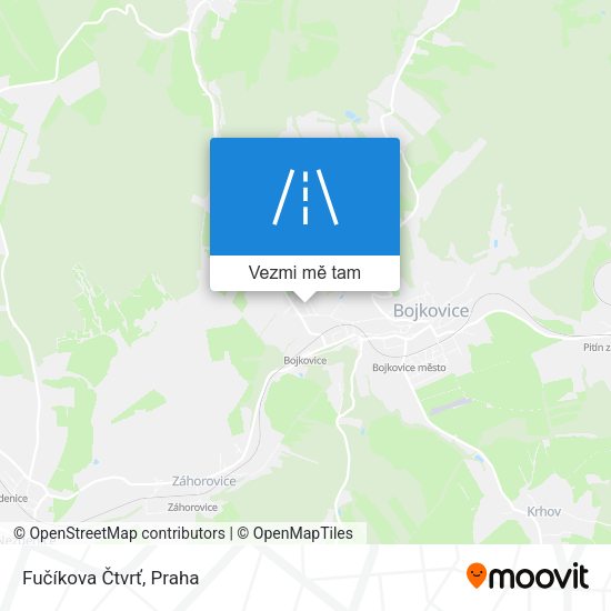 Fučíkova Čtvrť mapa