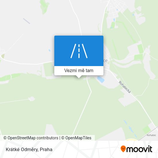 Krátké Odměry mapa