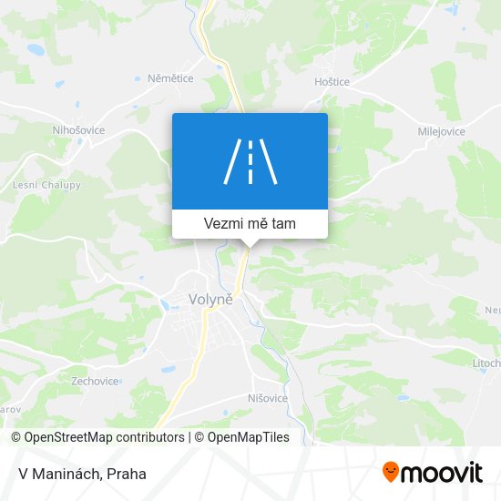 V Maninách mapa